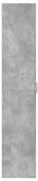 Betonszürke szerelt fa magasszekrény 60 x 35 x 180 cm