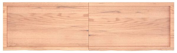 Világosbarna kezelt tömör tölgyfa fali polc 180 x 50 x (2-4) cm