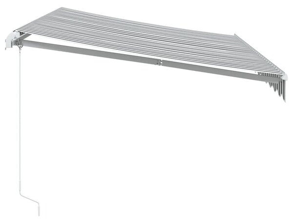 VidaXL antracitszürke-fehér kézzel kihúzható napellenző 350 x 250 cm