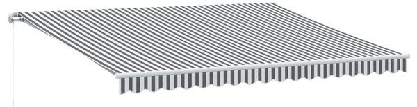 VidaXL antracitszürke-fehér kézzel kihúzható napellenző 450 x 300 cm