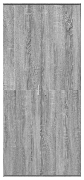 Szürke sonoma színű szerelt fa cipősszekrény 80 x 39 x 178 cm