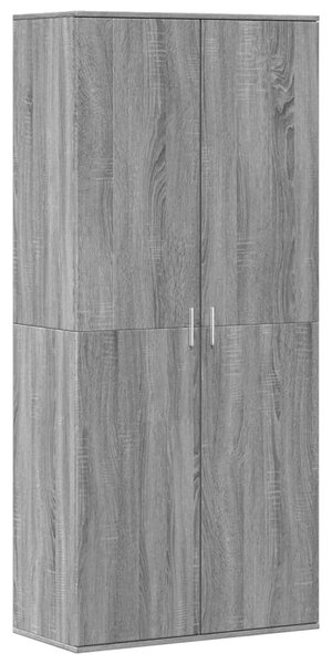 Szürke sonoma színű szerelt fa cipősszekrény 80 x 39 x 178 cm