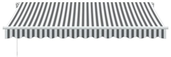 VidaXL antracitszürke-fehér kézzel kihúzható napellenző 350 x 250 cm