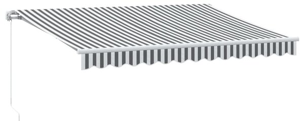 VidaXL antracitszürke-fehér kézzel kihúzható napellenző 350 x 250 cm