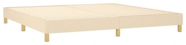 VidaXL Krémszínű Szövet Ágy Matraccal - 200x200 cm