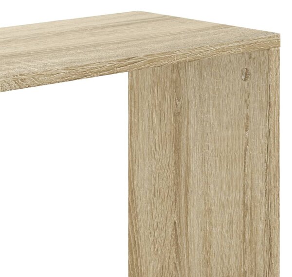 5 szintes sonoma tölgy szerelt fa könyvespolc 45x23,5x162,5 cm