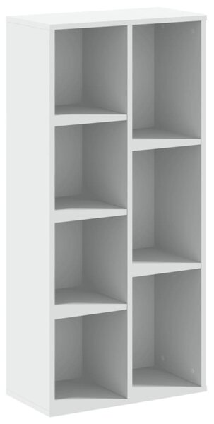 Fehér szerelt fa könyvespolc 50 x 25 x 105 cm