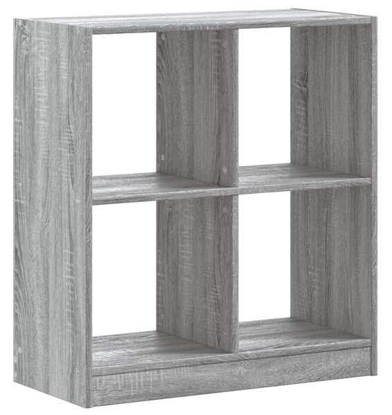 Szürke sonoma színű szerelt fa könyvespolc 68,5 x 32 x 75 cm