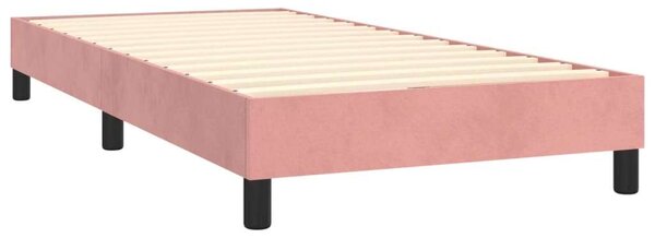 VidaXL Bársony Ágy Matraccal - Rózsaszín - 80x200 cm