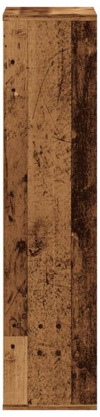 Antik fa színű szerelt fa könyvespolc 50 x 25 x 105 cm
