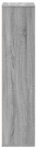 Szürke sonoma színű szerelt fa könyvespolc 50x25x105 cm