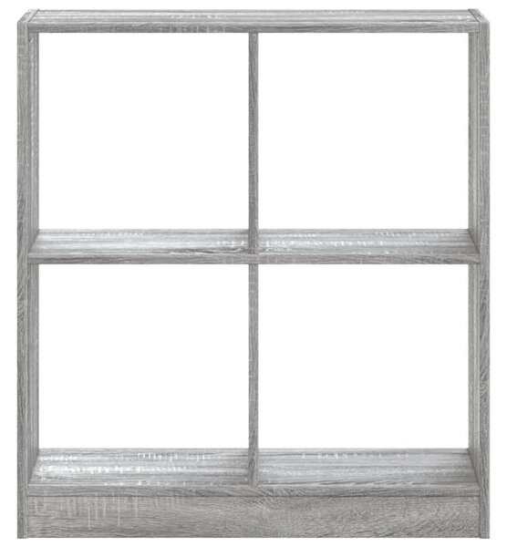 Szürke sonoma színű szerelt fa könyvespolc 68,5 x 32 x 75 cm