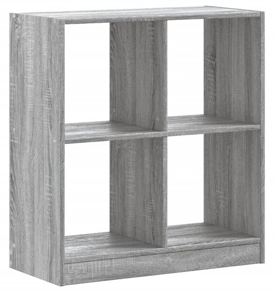 Szürke sonoma színű szerelt fa könyvespolc 68,5 x 32 x 75 cm