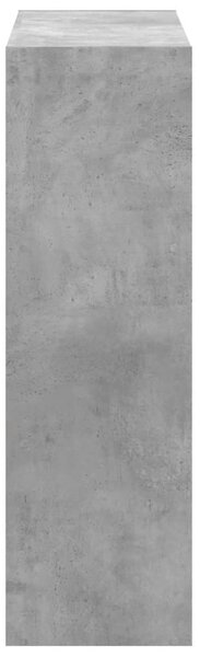 Betonszürke szerelt fa könyvespolc 102 x 32 x 102 cm