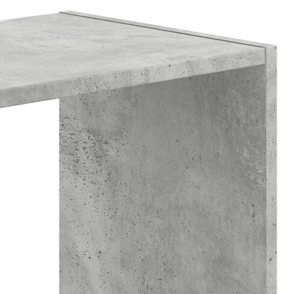 Betonszürke szerelt fa könyvespolc 102 x 32 x 102 cm