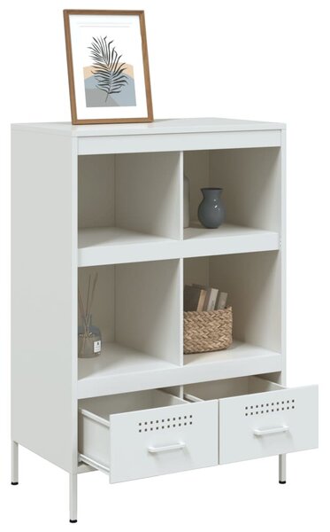 Fehér acél magasszekrény 68 x 39 x 101,5 cm