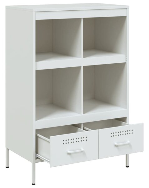 Fehér acél magasszekrény 68 x 39 x 101,5 cm
