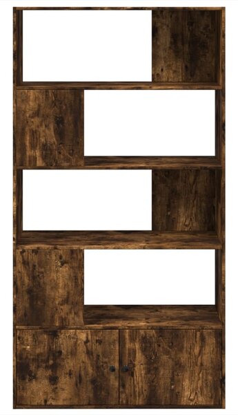 Füstös tölgy színű szerelt fa könyvespolc 100 x 36 x 189 cm