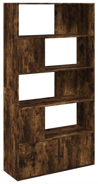 Füstös tölgy színű szerelt fa könyvespolc 100 x 36 x 189 cm