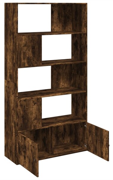 Füstös tölgy színű szerelt fa könyvespolc 100 x 36 x 189 cm