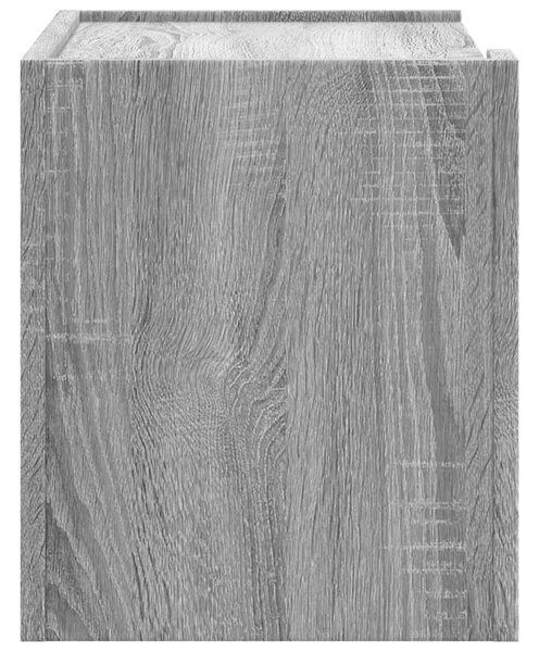 Szürke sonoma színű falra szerelhető éjjeliszekrény 45x30x35 cm
