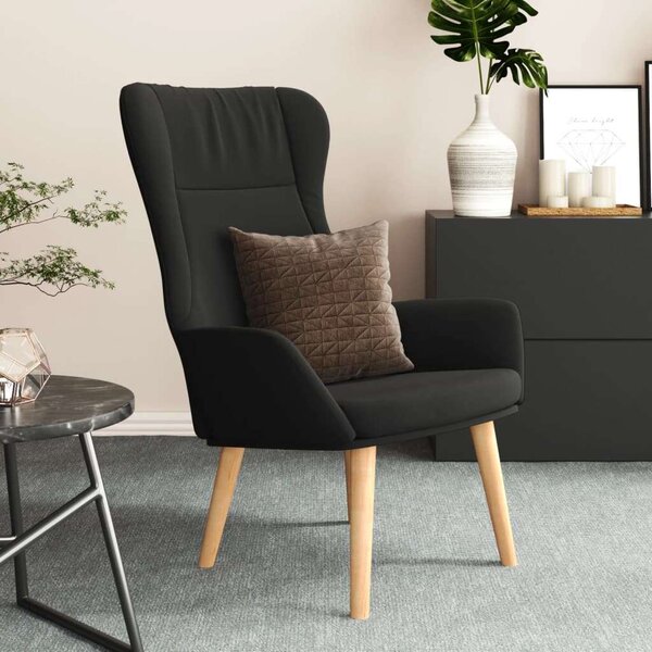 VidaXL Fekete Szövet Pihenőfotel - 70x77x94 cm