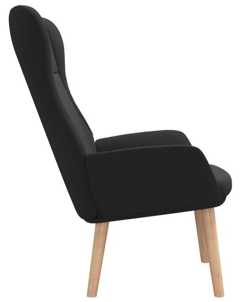 VidaXL Fekete Szövet Pihenőfotel - 70x77x94 cm