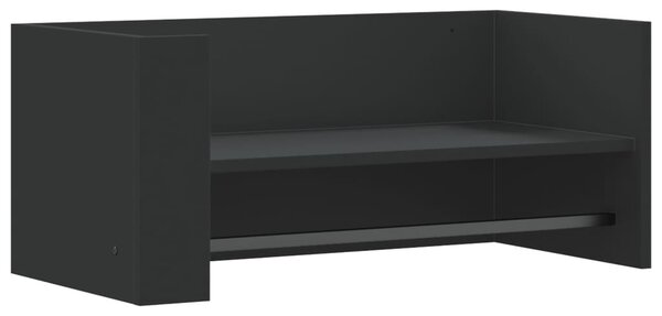 Fekete szerelt fa fali polc 70,5 x 35 x 30,5 cm