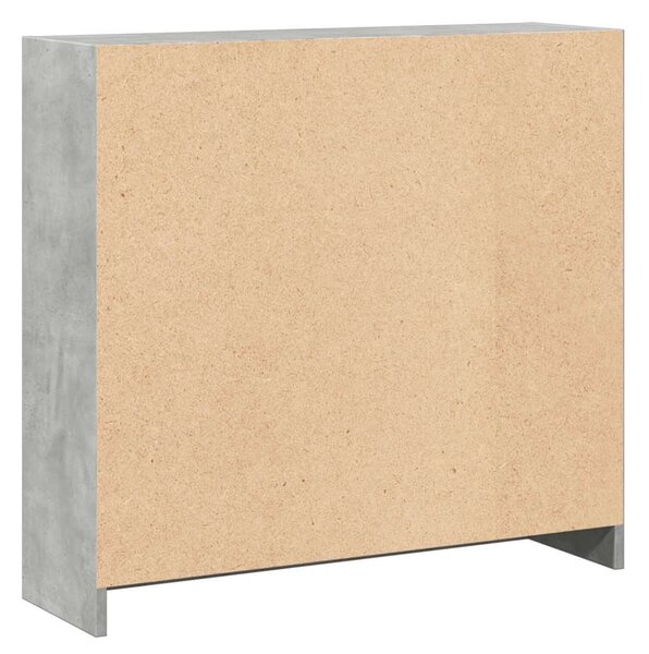Betonszürke forgácslap könyvespolc 80 x 24 x 75 cm