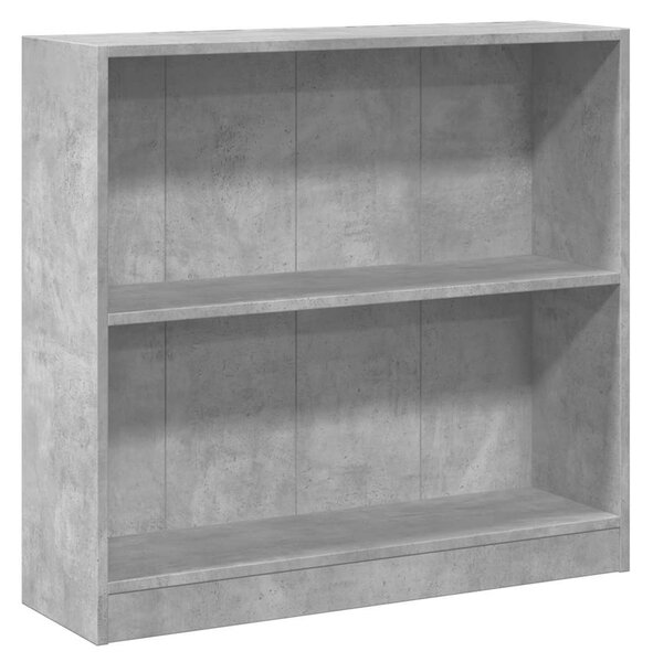 Betonszürke forgácslap könyvespolc 80 x 24 x 75 cm