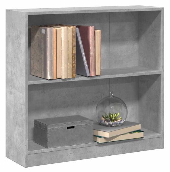 Betonszürke forgácslap könyvespolc 80 x 24 x 75 cm