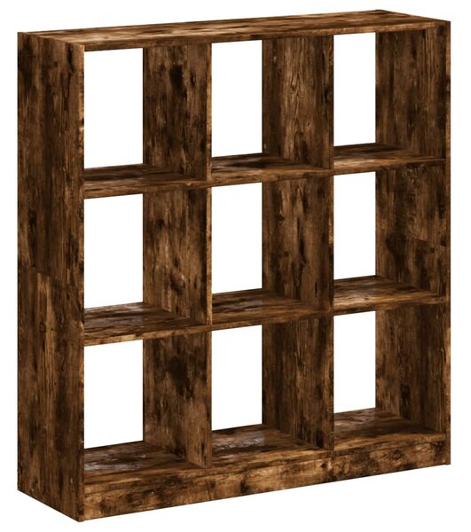 Füstös tölgy színű szerelt fa könyvespolc 102 x 32 x 108 cm