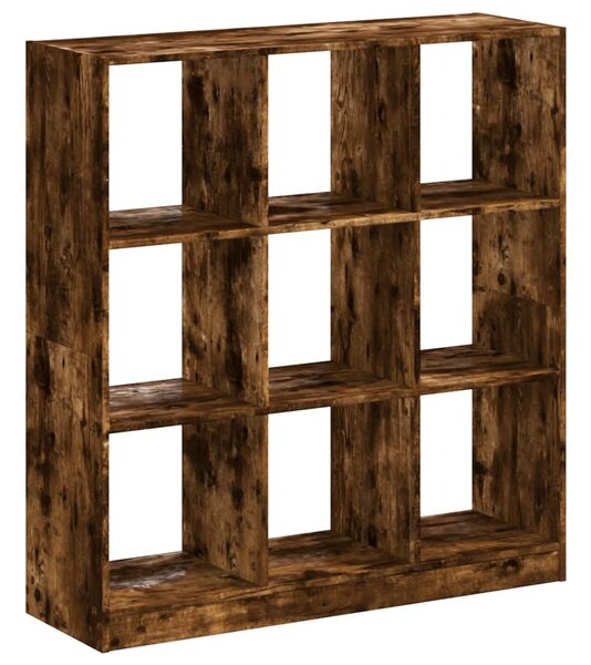 Füstös tölgy színű szerelt fa könyvespolc 102 x 32 x 108 cm