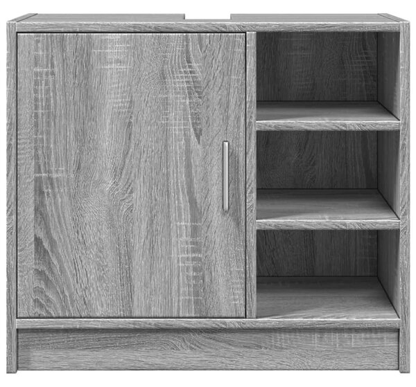Szürke sonoma színű szerelt fa mosdószekrény 63 x 29 x 55 cm