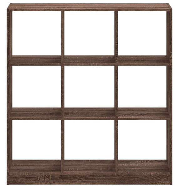Barna tölgy színű szerelt fa könyvespolc 102 x 32 x 108 cm