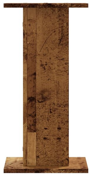 2 db antik fa színű szerelt fa növénytartó állvány 30x30x60 cm
