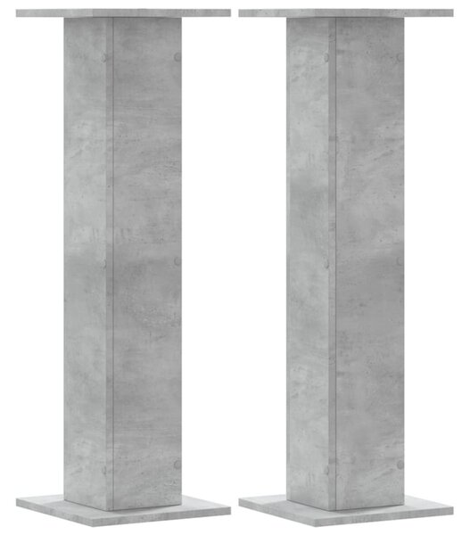 2 db betonszürke szerelt fa növénytartó állvány 30 x 30 x 95 cm