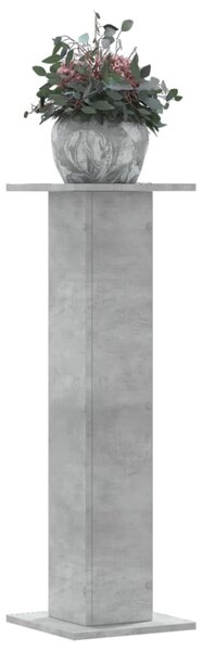 2 db betonszürke szerelt fa növénytartó állvány 30 x 30 x 95 cm