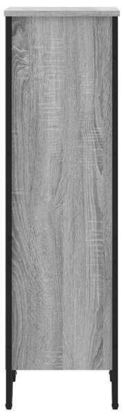 Szürke sonoma színű szerelt fa könyvespolc 50 x 31 x 106 cm