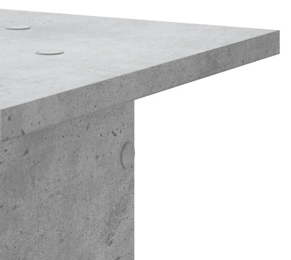 2 db betonszürke szerelt fa növénytartó állvány 30 x 30 x 95 cm