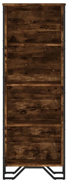 Füstös tölgy színű szerelt fa könyvszekrény 50 x 31 x 137,5 cm
