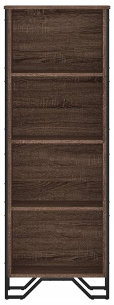 Barna tölgy színű szerelt fa könyvszekrény 50 x 31 x 137,5 cm