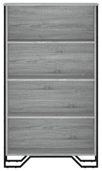 Szürke sonoma színű szerelt fa könyvespolc 80 x 31 x 137,5 cm