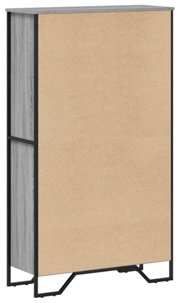 Szürke sonoma színű szerelt fa könyvespolc 80 x 31 x 137,5 cm