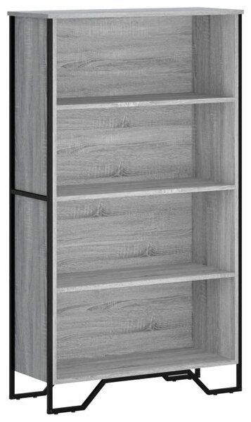 Szürke sonoma színű szerelt fa könyvespolc 80 x 31 x 137,5 cm