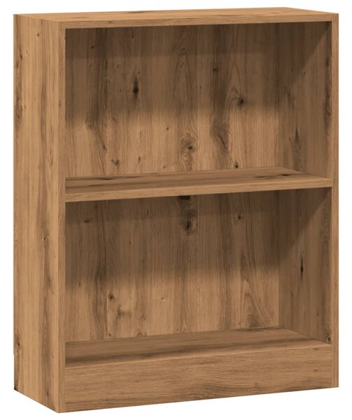 Kézműves tölgy szerelt fa könyvespolc 60 x 24 x 76 cm