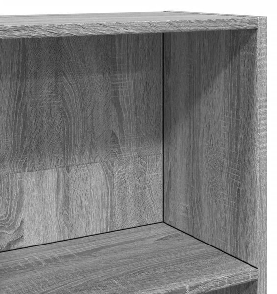 Szürke sonoma színű szerelt fa könyvespolc 40 x 24 x 176 cm