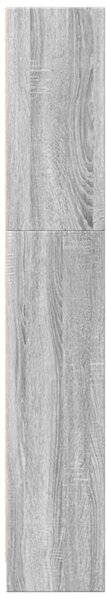 Szürke sonoma színű szerelt fa könyvespolc 40 x 24 x 143 cm
