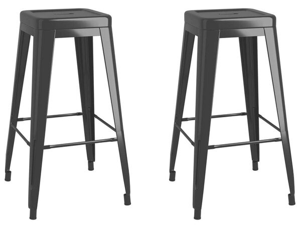Fém Bárszék - 2 db - Fekete - 77cm