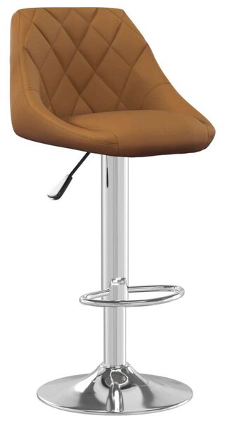 VidaXL Barna Bársony Bárszék - 2 db